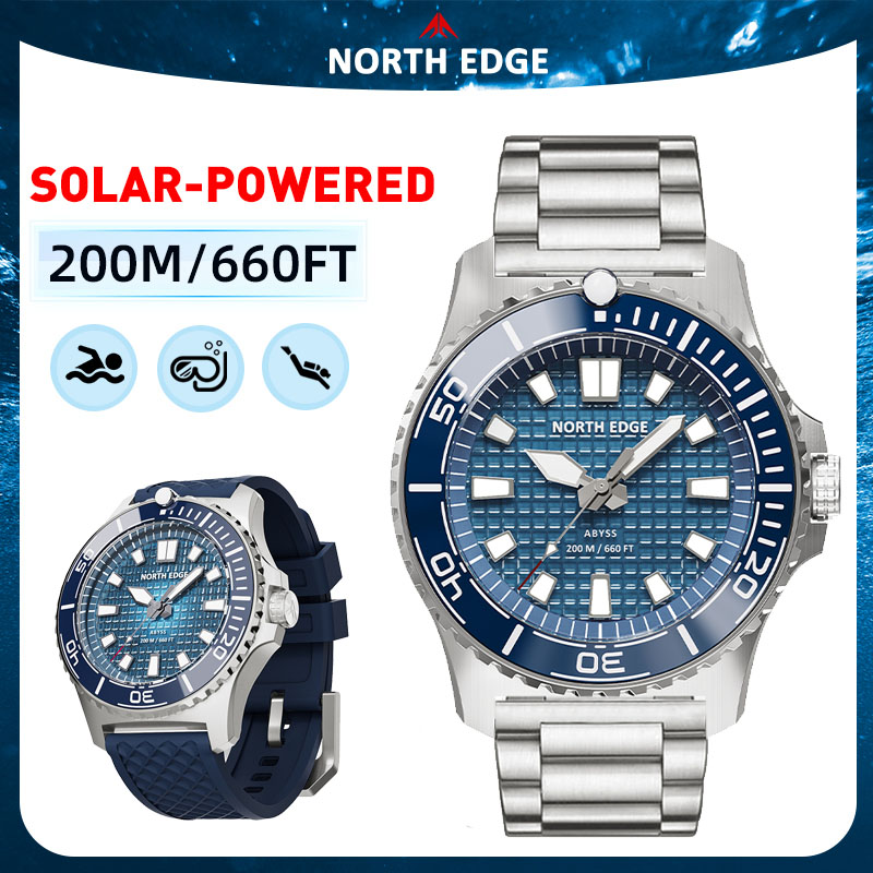 Lantern Paper Solar - NORTH EDGE ABYSS Męski Zegarek Nurkowy