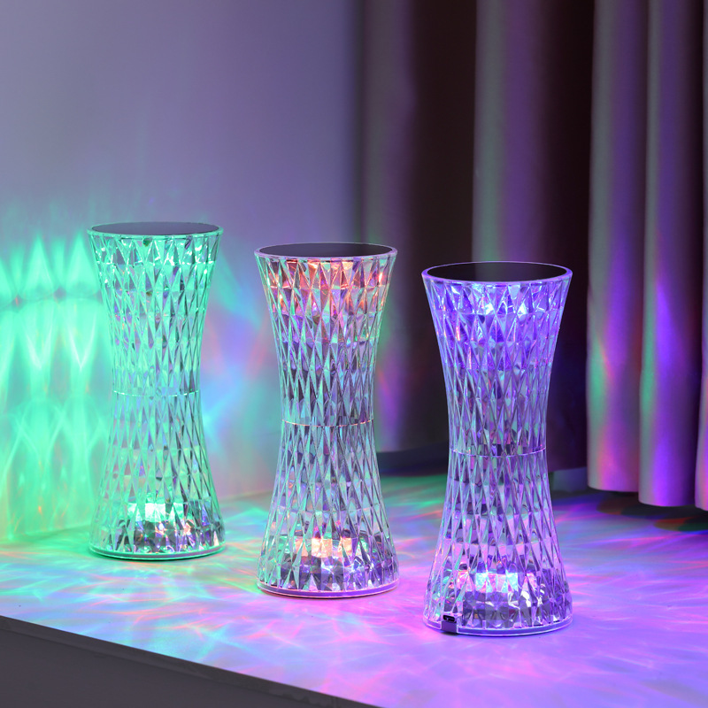 Lighting Decor For Room - Kryształowe lampki nocne na stolik, akrylowe