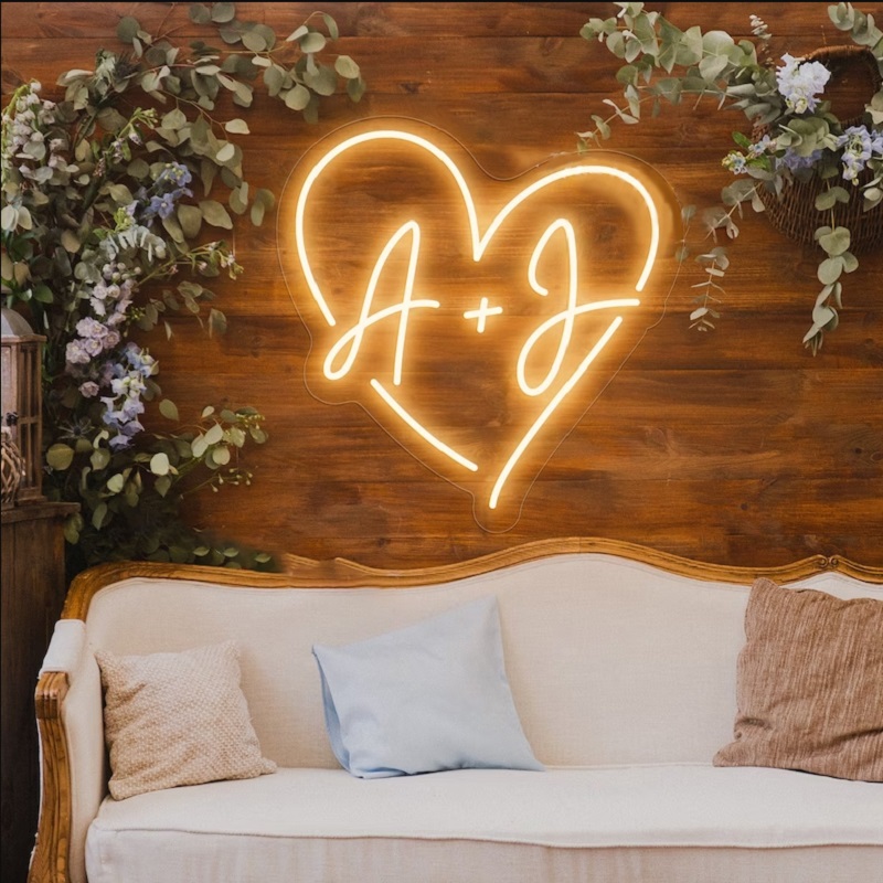 Neon Sign Custom Led - Personalizowane neonowe dekoracje ślubne, personalizowane neonowe