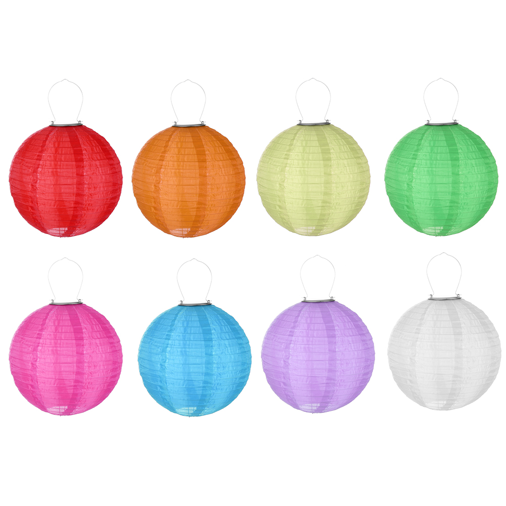 Lantern Paper Solar - Lampa solarna LED wisząca, wodoodporna, materiałowa,