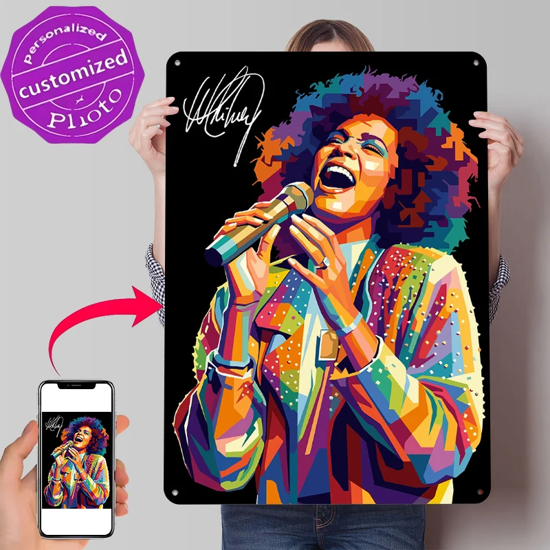 Lighting Decor Houston - Whitney Houston Śpiewająca Pop Art Lekko