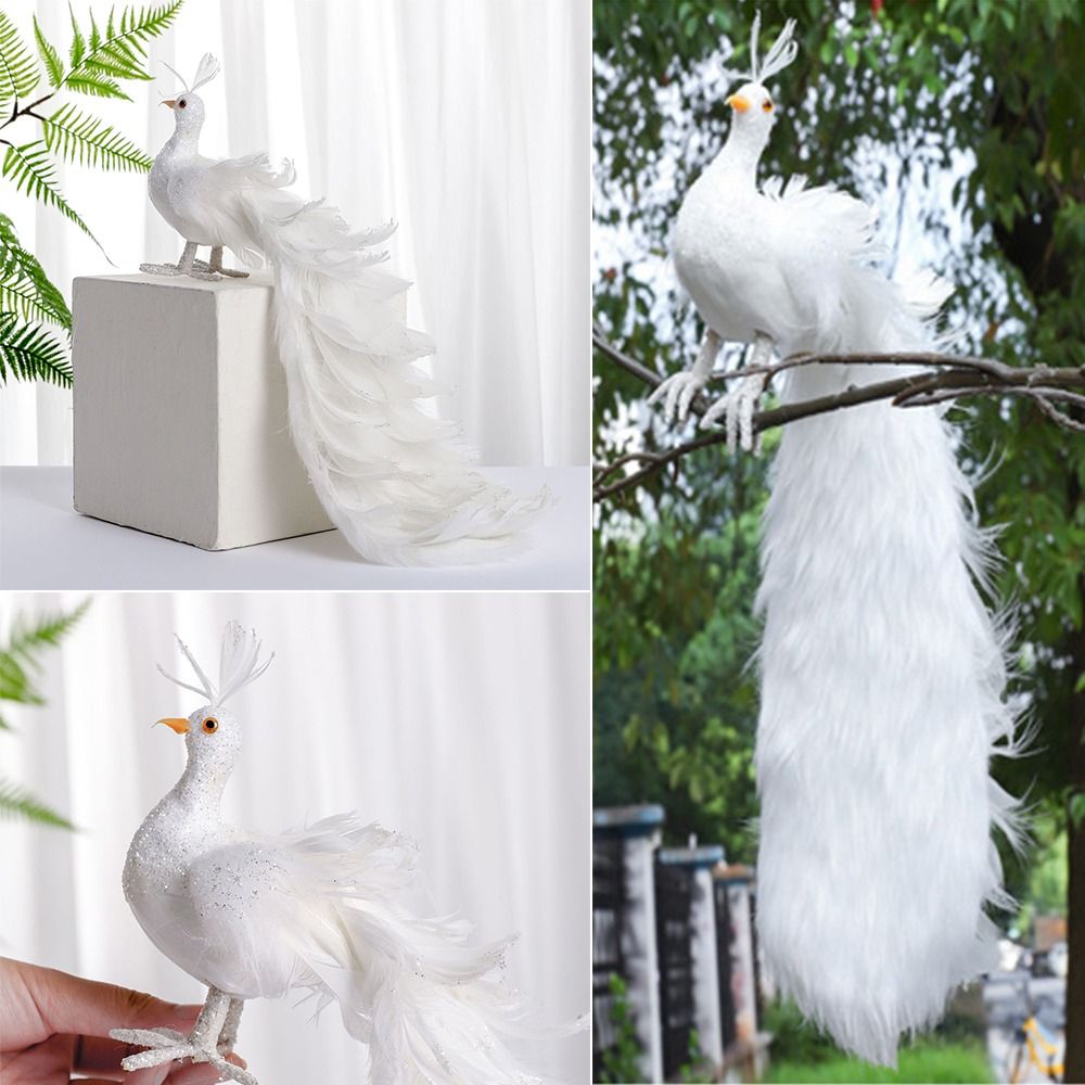 Pendant Lighting Christmas Decor - Symulacja białego pawia Piękna lekka dekoracja