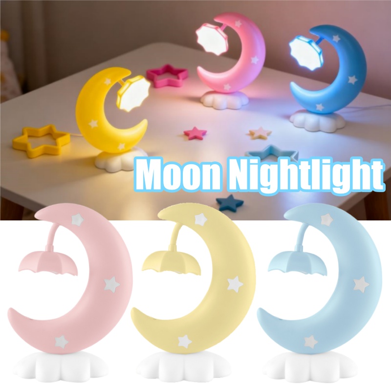 Bedroom Lighting Decor Ideas - Lampka Gwiazda Księżyc z Oświetleniem LED,