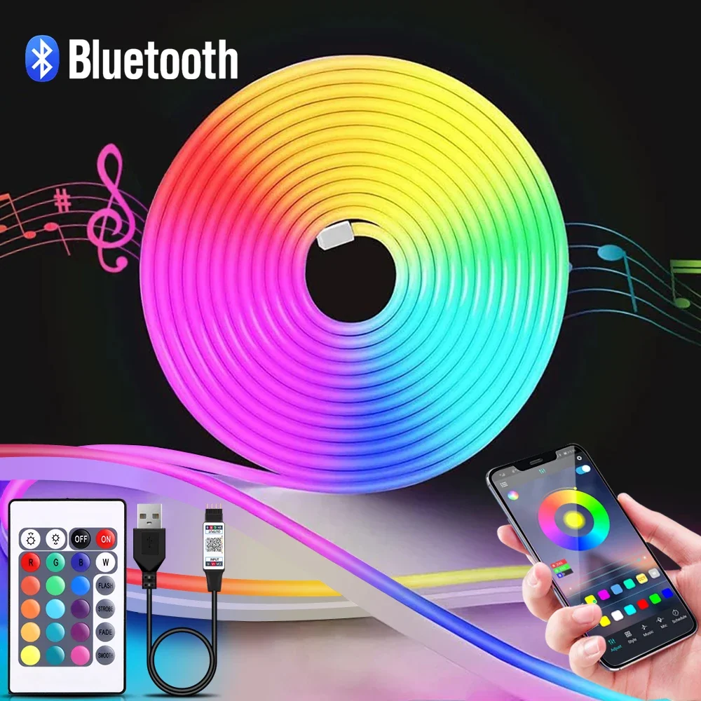 Lighting Decor In Room - Taśma LED Neon RGB 1-5m, 5V