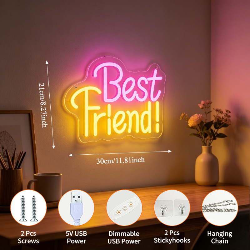 Neonowy znak świetlny Najlepsz – Bedroom Lighting Decor Ideas recenzja i cena