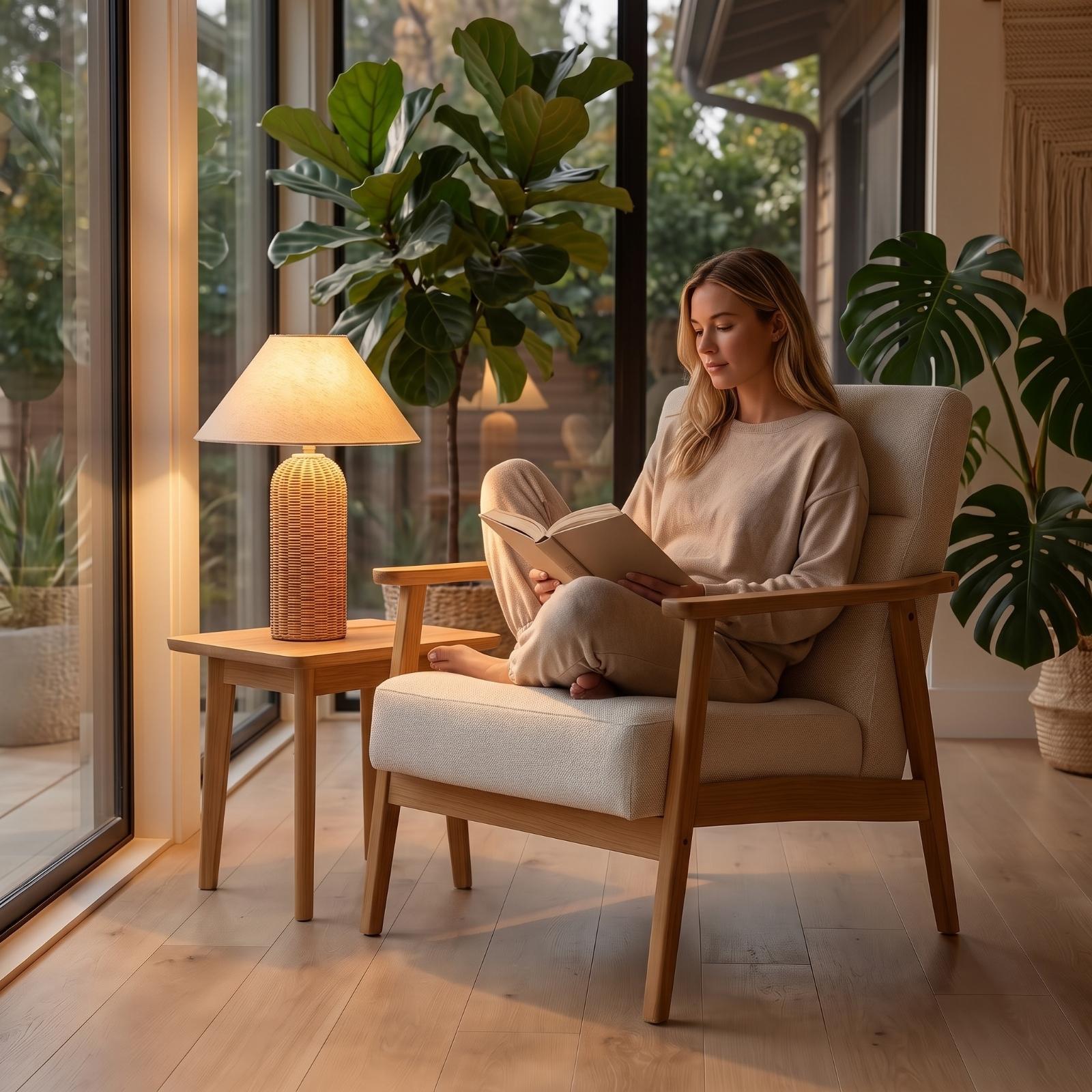 Lampka nocna z rattanową podst – Lighting Decor For Room recenzja i cena