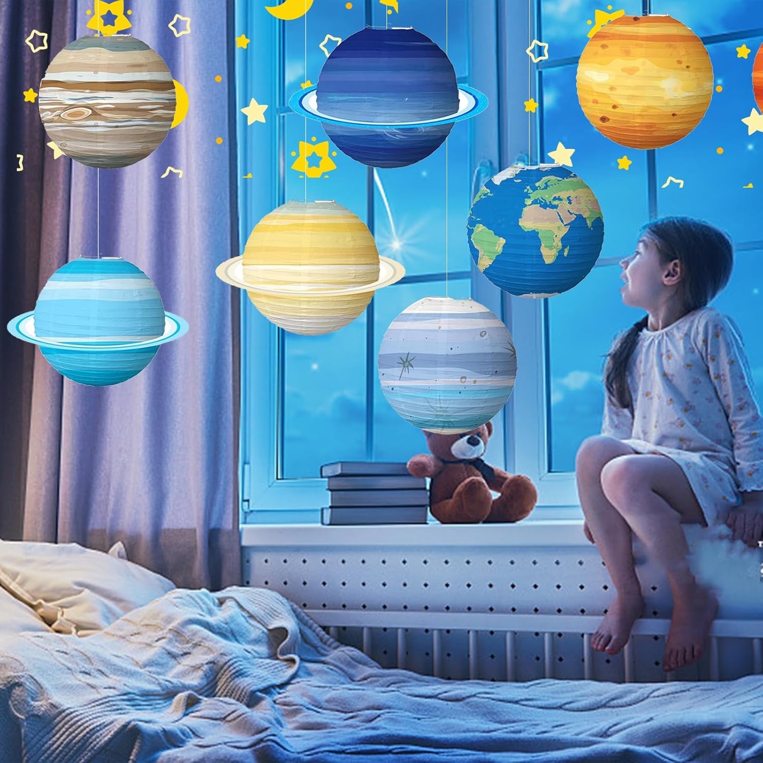 1 szt. Układ słoneczny osiem p – Lantern Paper Solar recenzja i cena